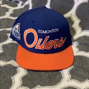 Blue and orange Edmonton oilers SnapBack